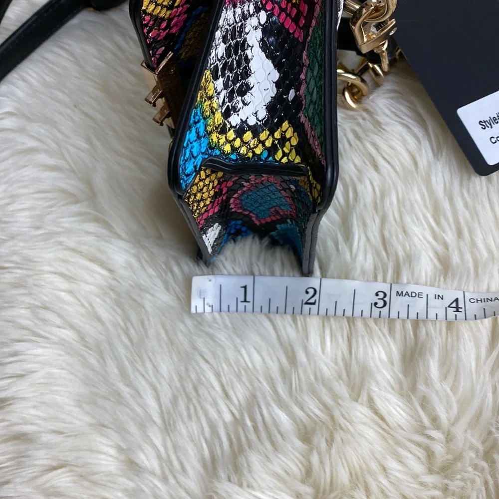 Dream Control Multi Color Python-Embossed Mini Bag - Picture 13 of 13